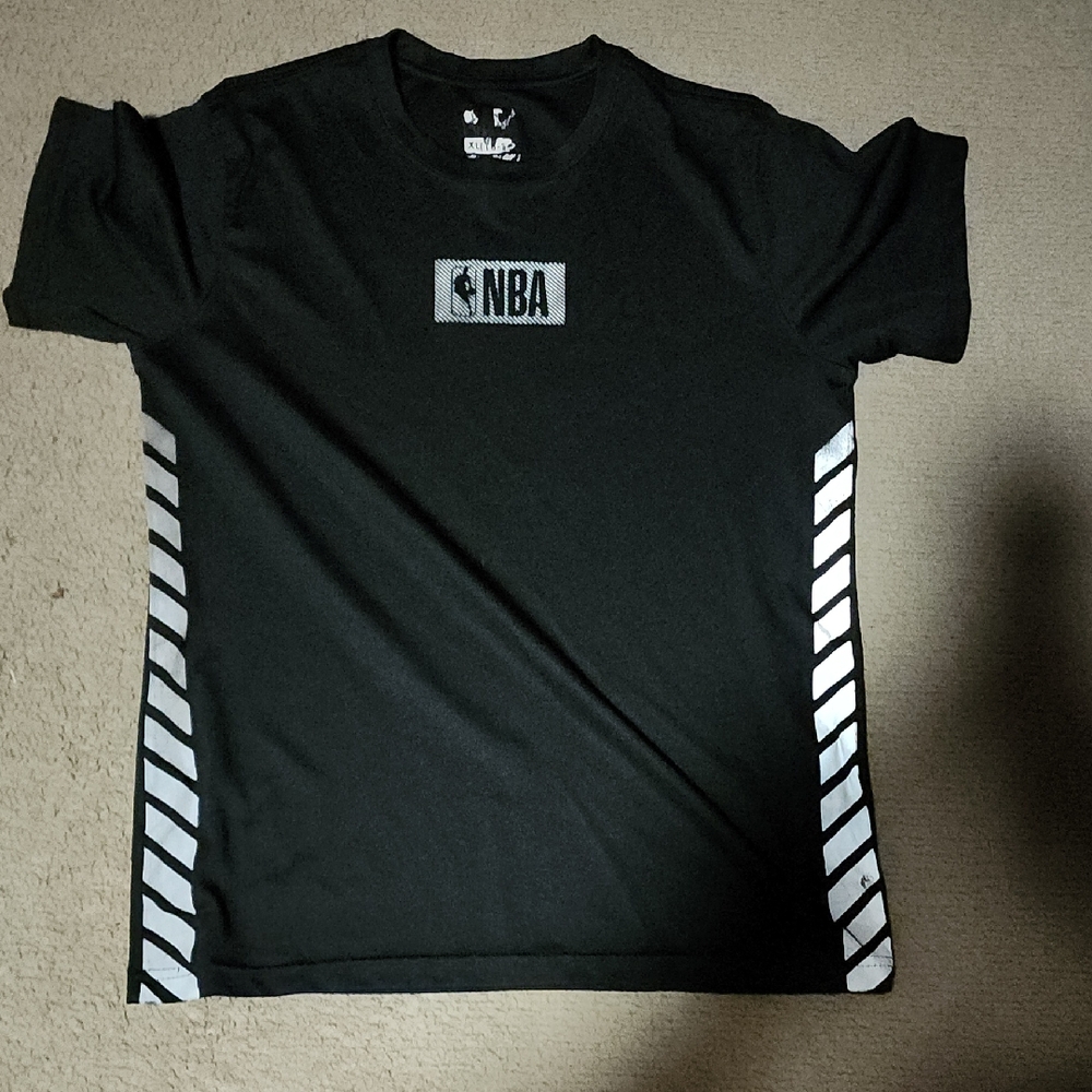 NBA Black Tee with Silver Highlights